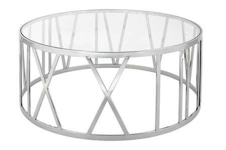 Stolik TIME ROMAN - szło, polerowana stal nierdzewna