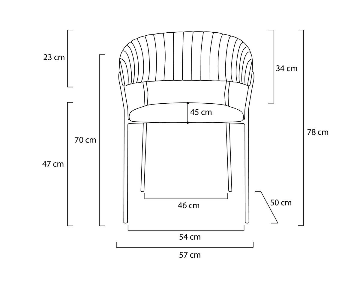 Krzesło MARGO czarne - welur, podstawa złota