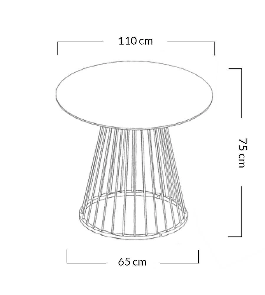 Stół GLAM WALNUT 110 - fornir orzechowy, chromowana podstawa