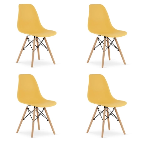 Krzesło OSAKA musztarda / nogi naturalne x 4