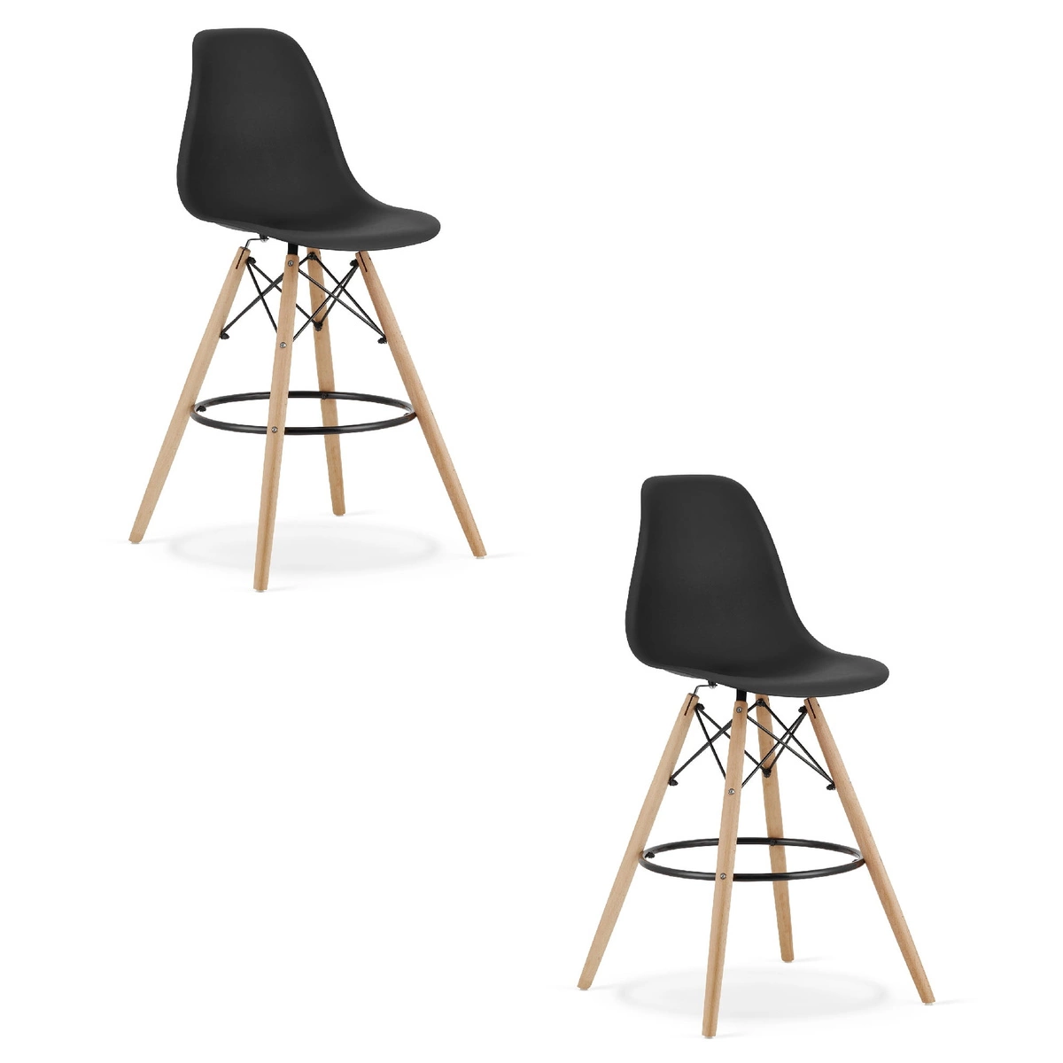 Krzesło LAVA - granat aksamit / nogi kolor drewna x 3