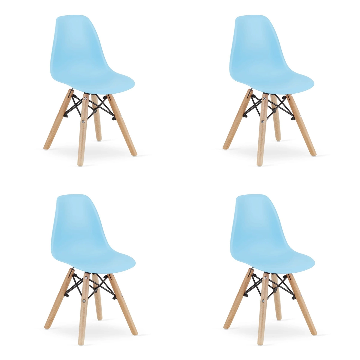 Krzesło ZUBI - niebieskie x 4