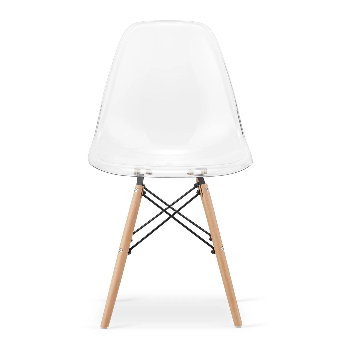 Krzesło OSAKA przezroczyste / nogi naturalne x 2