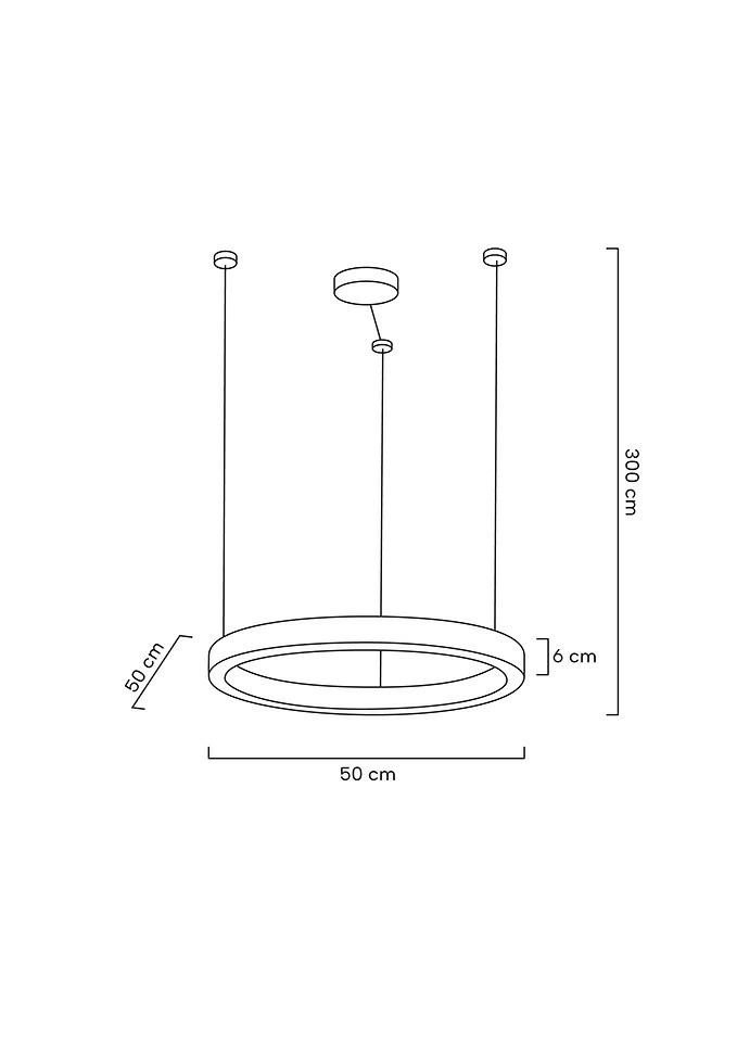 MOOSEE lampa wisząca RING LUXURY 50 złota