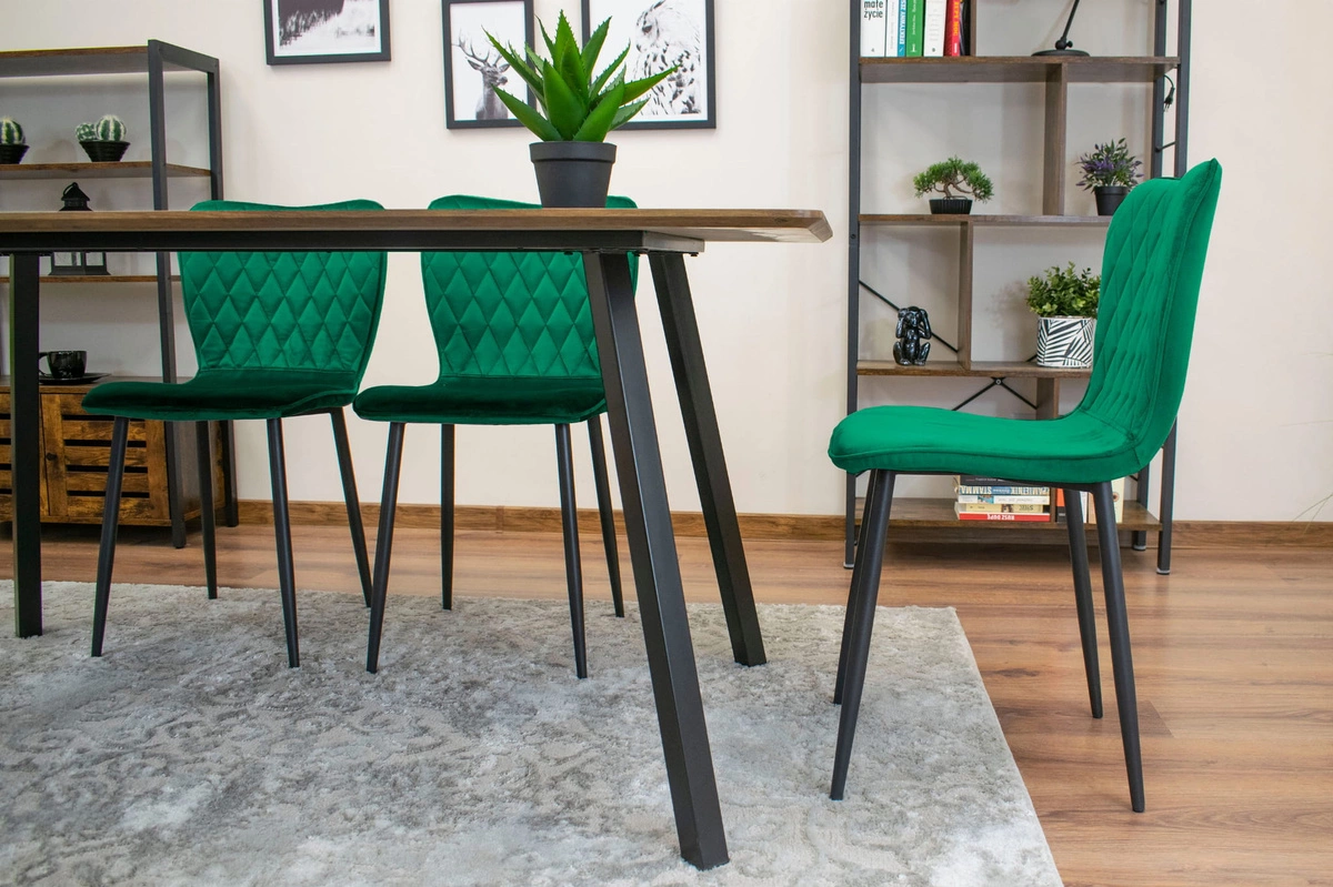 Zestaw stół okrągły TODI 100 biały + 4 krzesła OSAKA szare