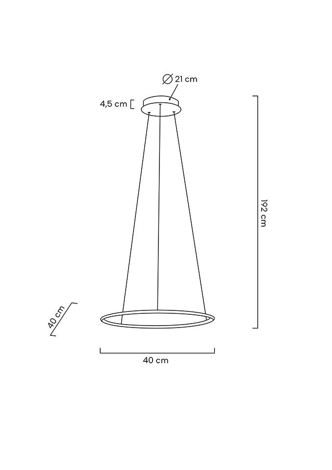 MOOSEE lampa wisząca RING SLIM 40 złota