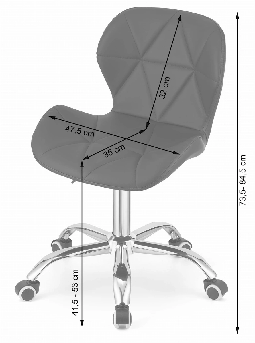 Krzesło obrotowe AVOLA ekoskóra - róż