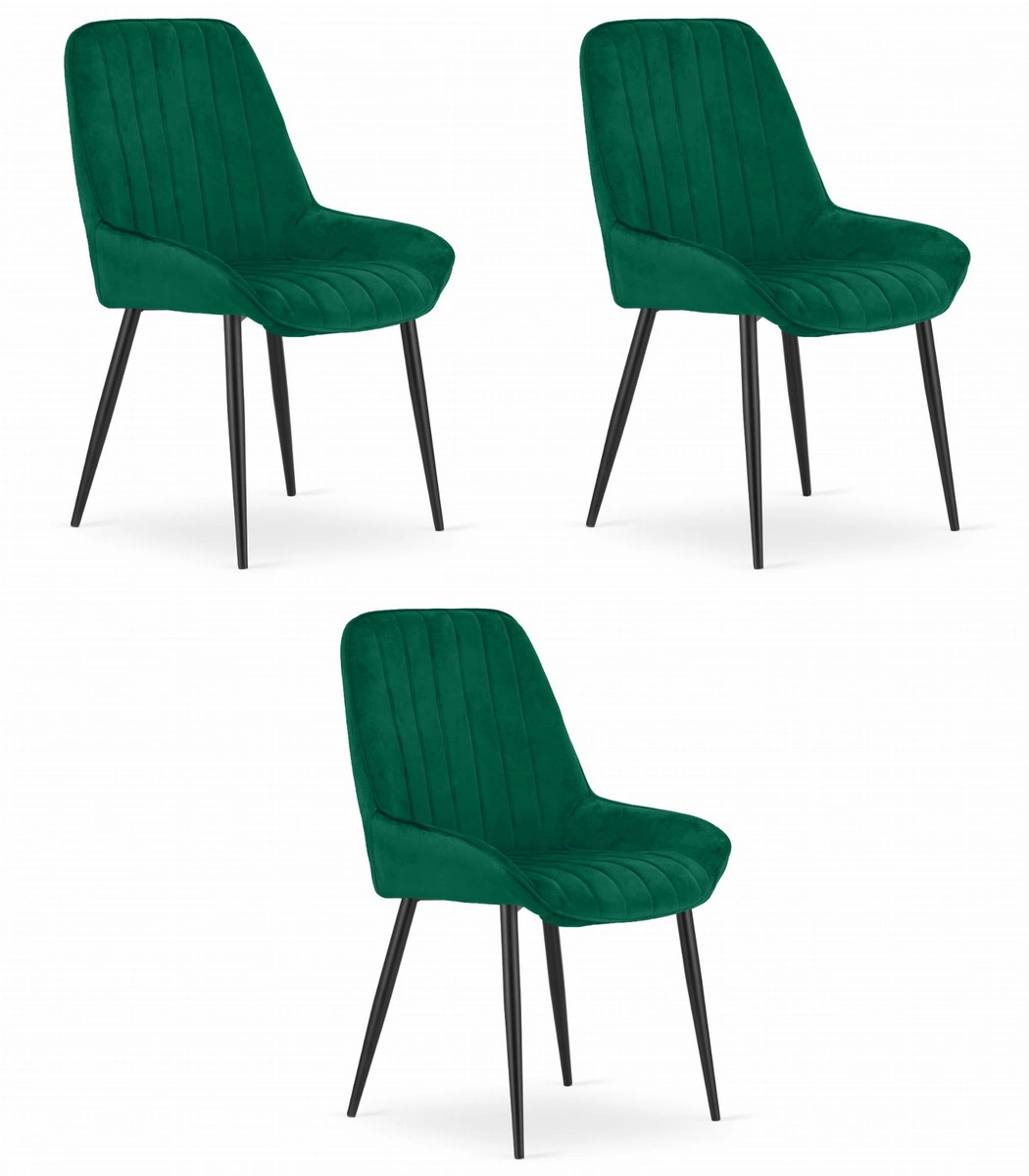 Zestaw stół okrągły TODI 80 biały + 4 krzesła LAGO czarne