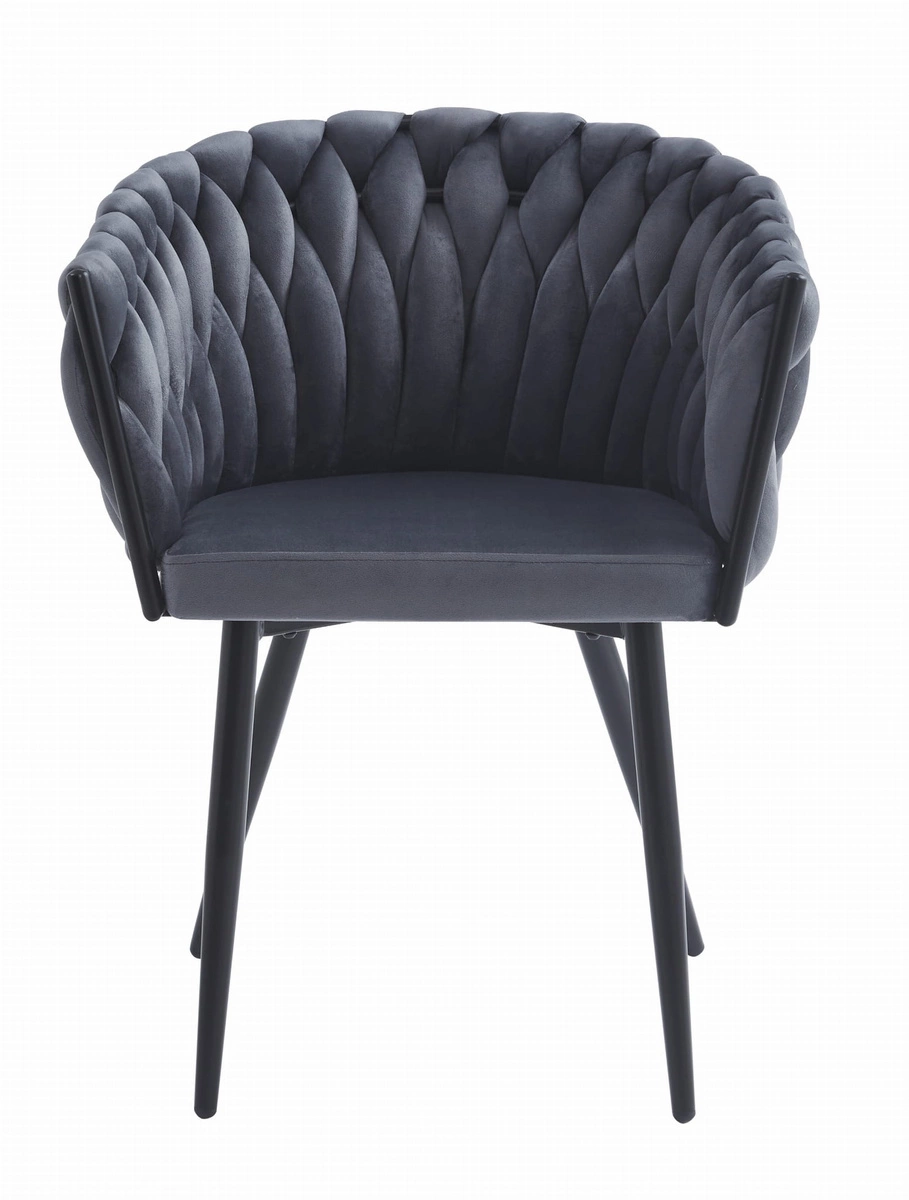 Krzesło ORION - aksamit ciemnoszare x 2