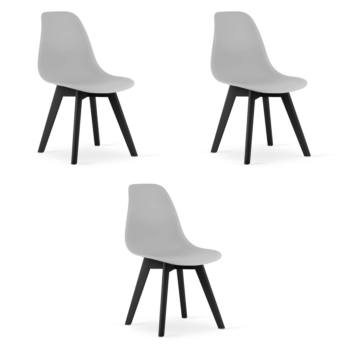 Zestaw stół okrągły TODI 60 biały + 2 krzesła OSAKA białe