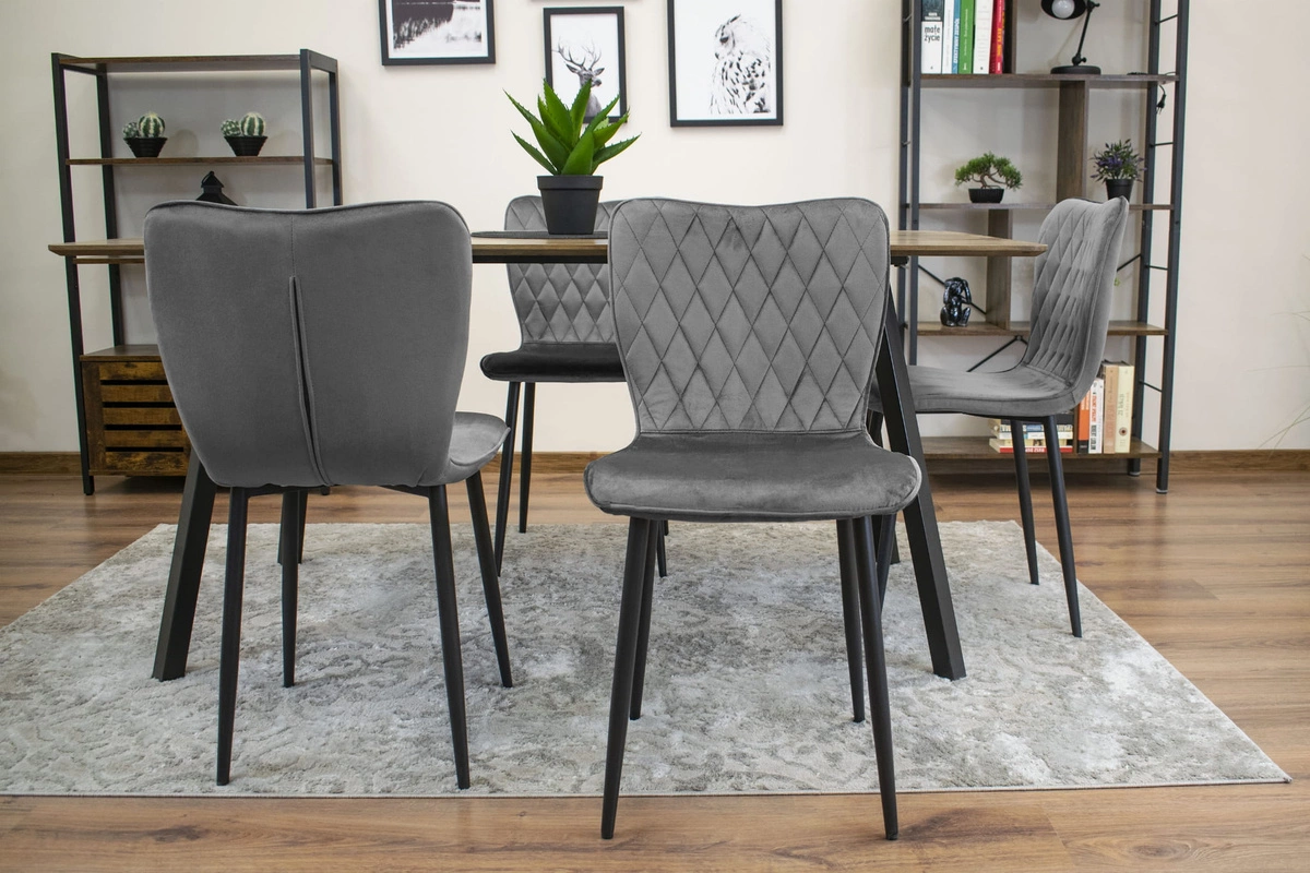 Zestaw stół okrągły TODI 80 biały + 3 krzesła OSAKA pomarańczowe