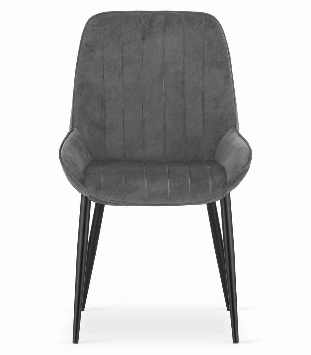 Zestaw stół prostokątny ADRIA 120x80 biały + 4 krzesła LAGO szare