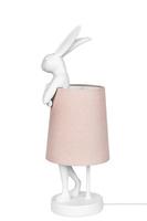 KARE lampa stołowa RABBIT 68 cm biała  / róźowa