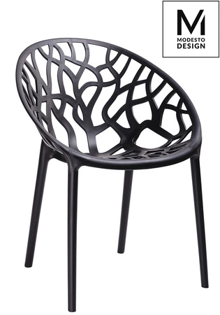 MODESTO krzesło KORAL czarne - polipropylen