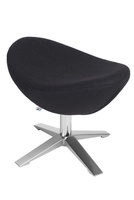 Podnóżek Jajo Soft wełna czarny JA-2704
