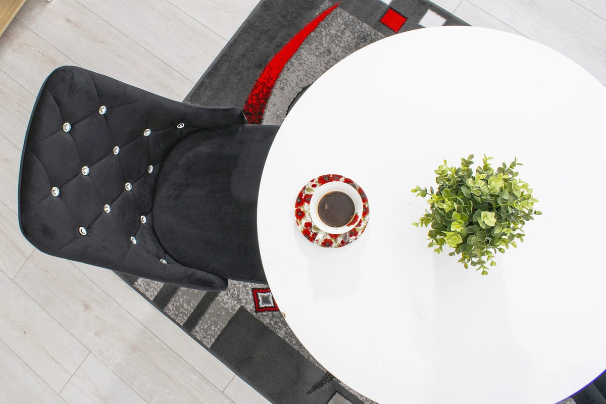 Zestaw stół prostokątny ADRIA 120x80 biały + 4 krzesła MARK białe