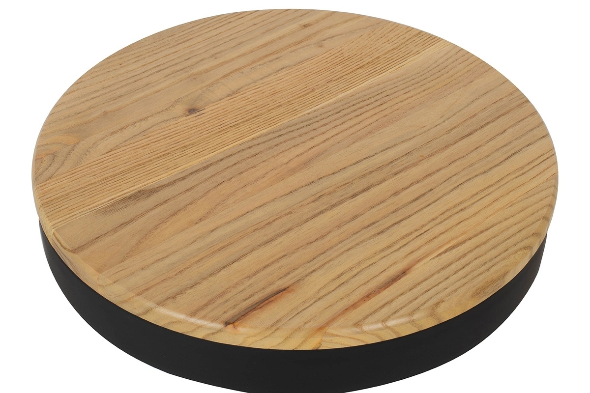 Krzesło barowe VOLT regulowane czarne / naturalne