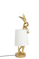 KARE lampa stołowa RABBIT 50 cm złota / biała