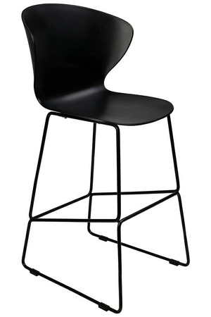 Krzesło barowe ALI czarny - polipropylen, metal