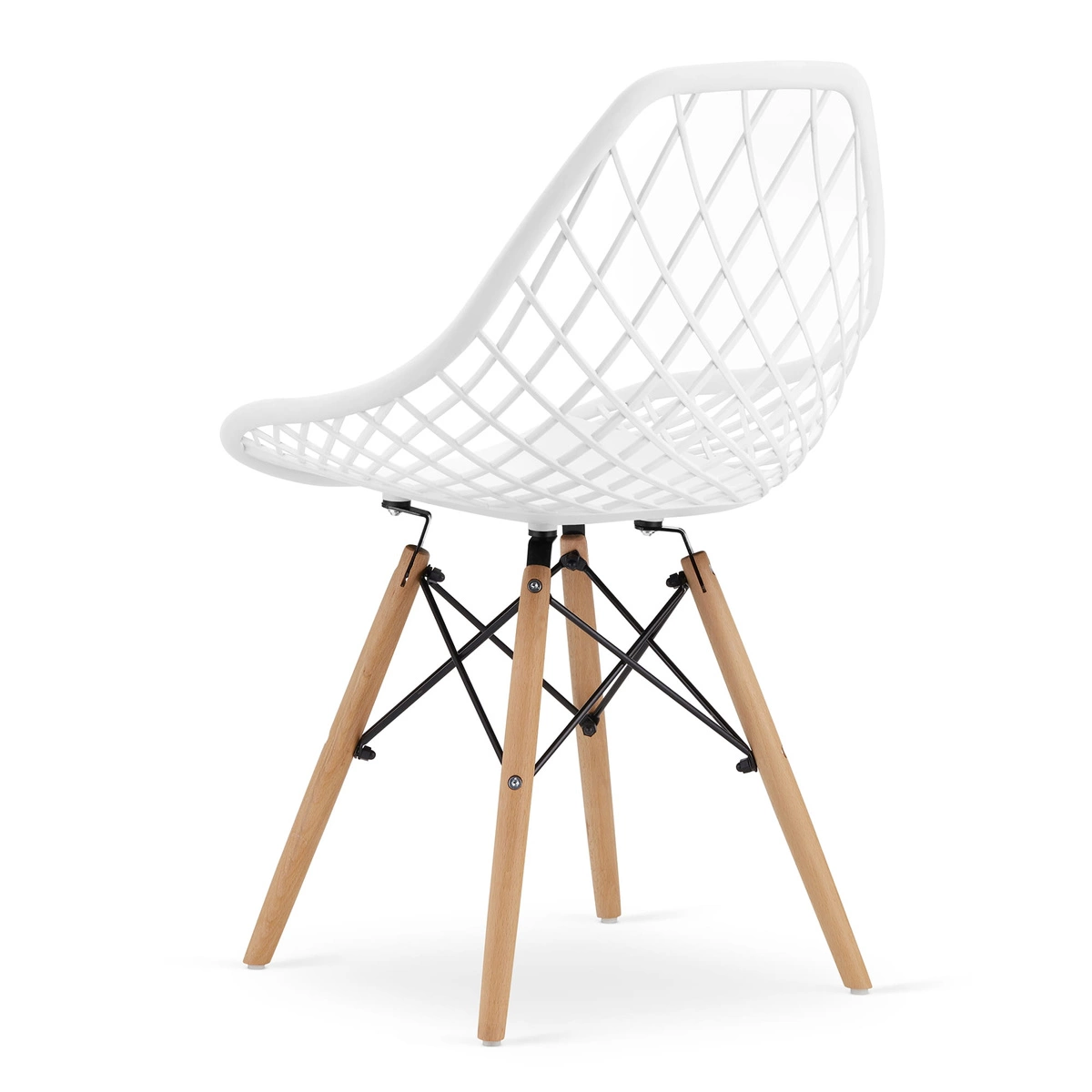 Zestaw stół prostokątny ADRIA 120x80 biały + 4 krzesła LAGO czarne