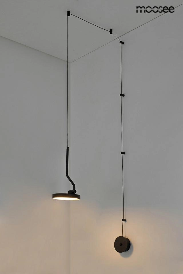 MOOSEE lampa ścienna FLAT czarna