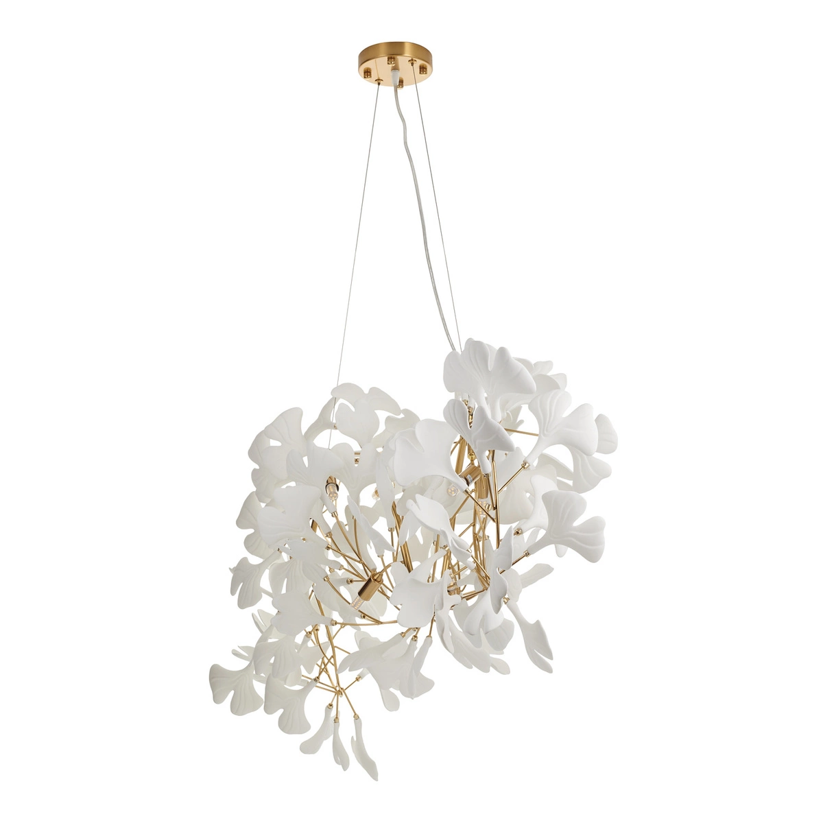 Lampa wisząca BOTANIKA WAVE 125 cm - złota, G9, regulowana, designerska