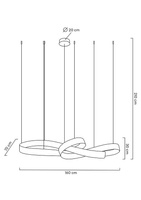 MOOSEE lampa wisząca WAVE 160B chrom
