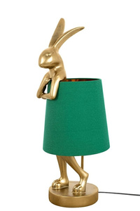 KARE lampa stołowa RABBIT 68 cm  złota / zielona