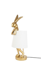 KARE lampa stołowa RABBIT 50 cm złota / biała