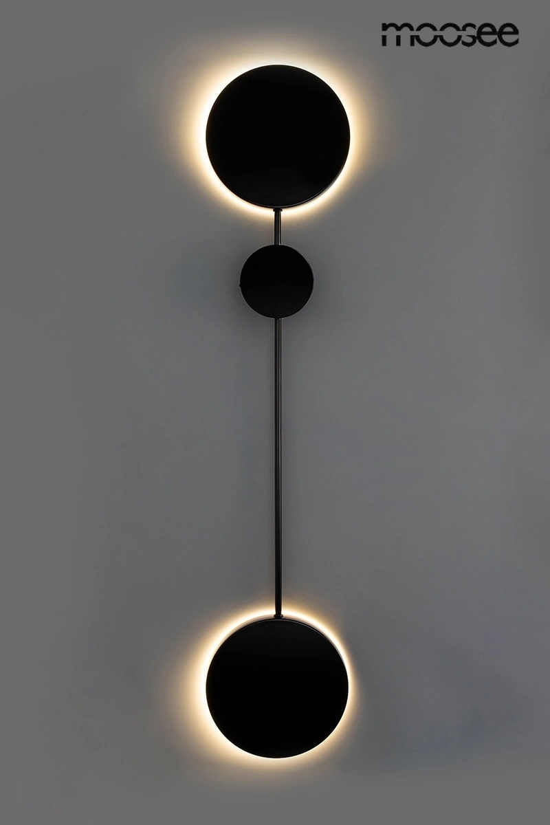 MOOSEE lampa ścienna SHADOW 2 czarna