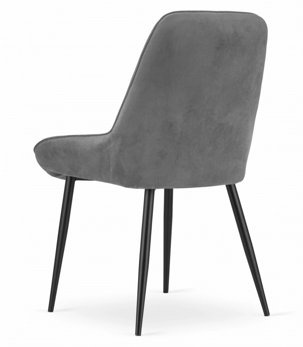 Zestaw stół prostokątny ADRIA 120x80 biały + 4 krzesła LAGO szare