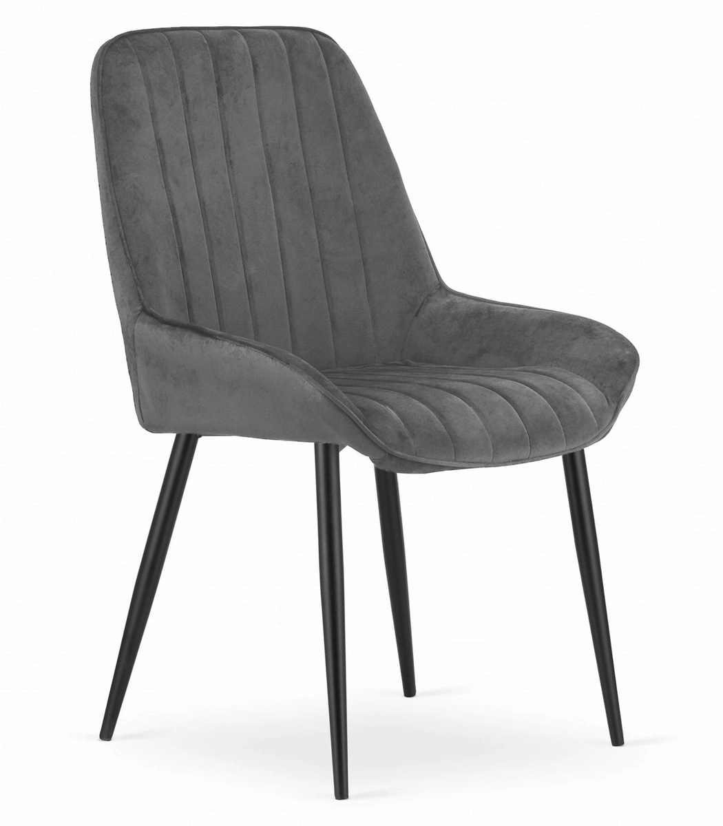 Zestaw stół prostokątny ADRIA 120x80 biały + 4 krzesła LAGO szare