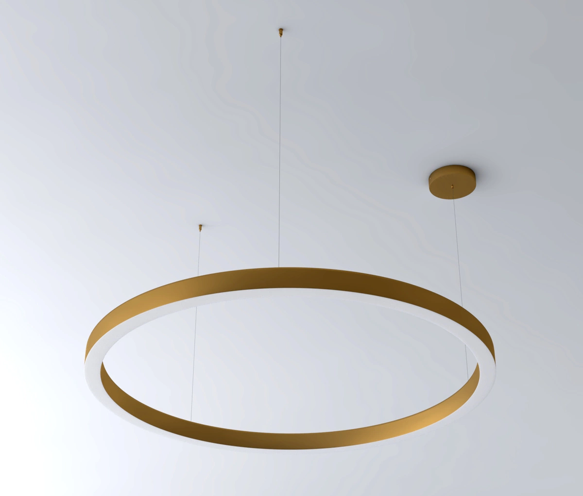Lampa wisząca CIRCLE 100 LED mosiądz szczotkowany 100 cm