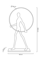Lampa podłogowa HUMAN ROUND  włókno szklane