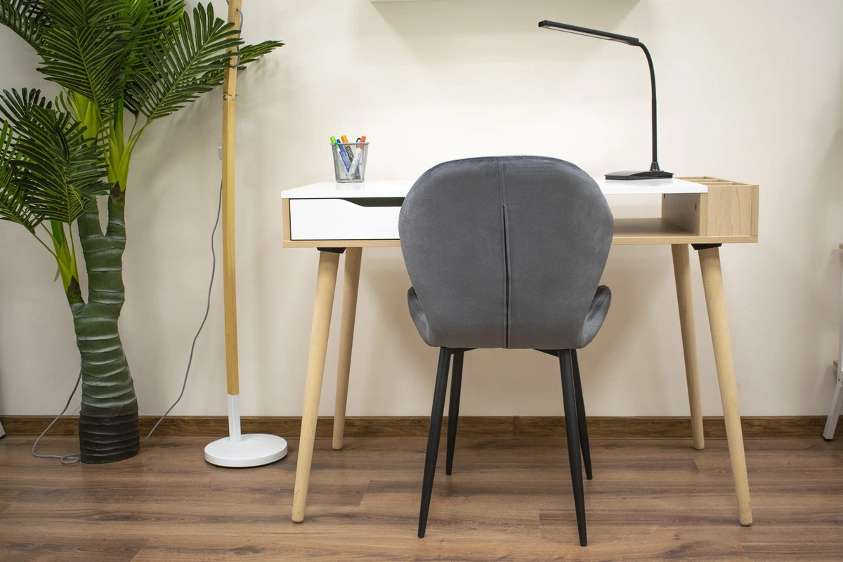 Zestaw stół okrągły TODI 60 czarny + 2 krzesła LAGO czarne