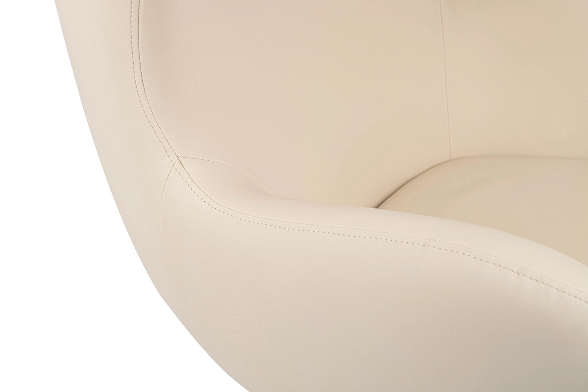 Fotel EGG SZEROKI PU beżowy