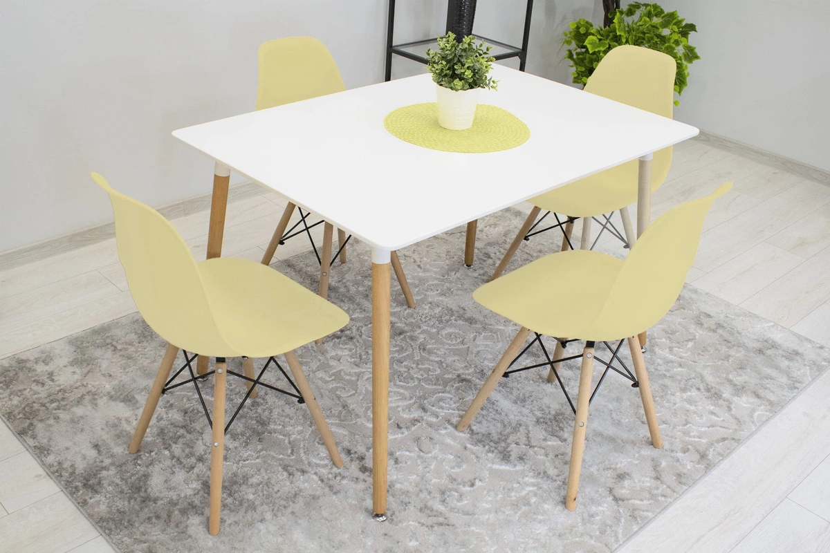 Krzesło OSAKA kremowe / nogi naturalne x 1