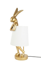 KARE lampa stołowa RABBIT 68 cm  złota / biała