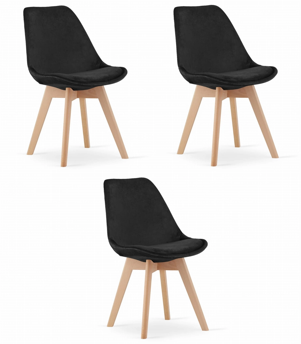 Zestaw stół prostokątny TESSA 120x60 rustykalny + 4 krzesła OSAKA czarne