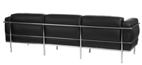 Sofa 3-osobowa Soft GC czarna skóra