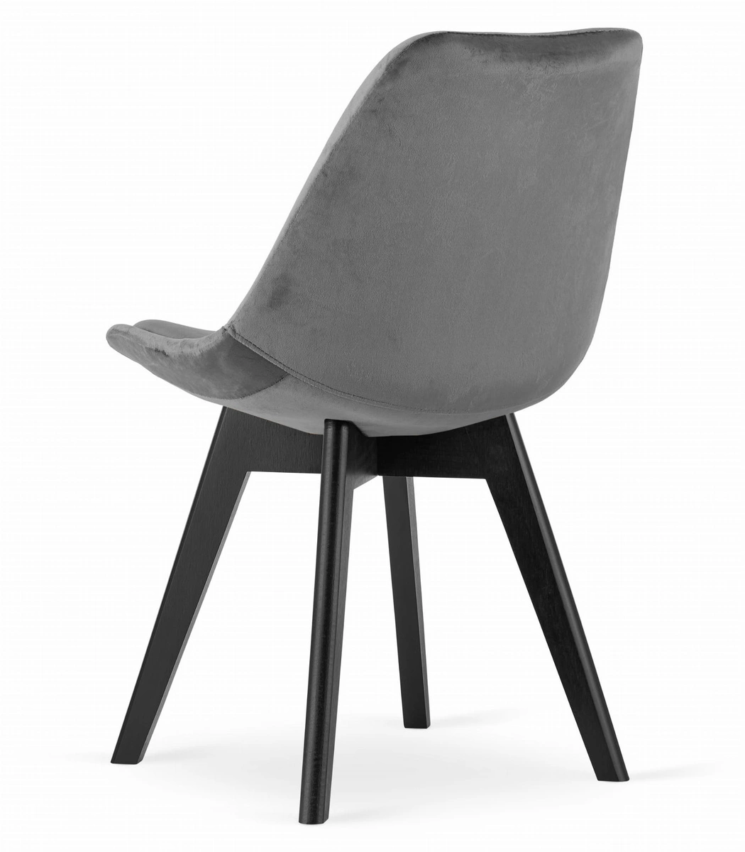 Zestaw stół okrągły TODI 60 czarny + 2 krzesła LAGO zielone