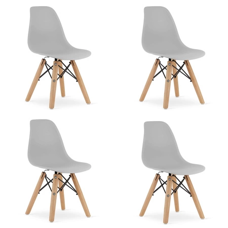 Krzesło ZUBI - szare x 4