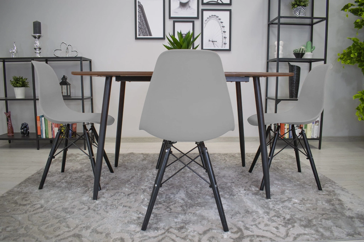 Krzesło OSAKA szare / nogi czarne x 1