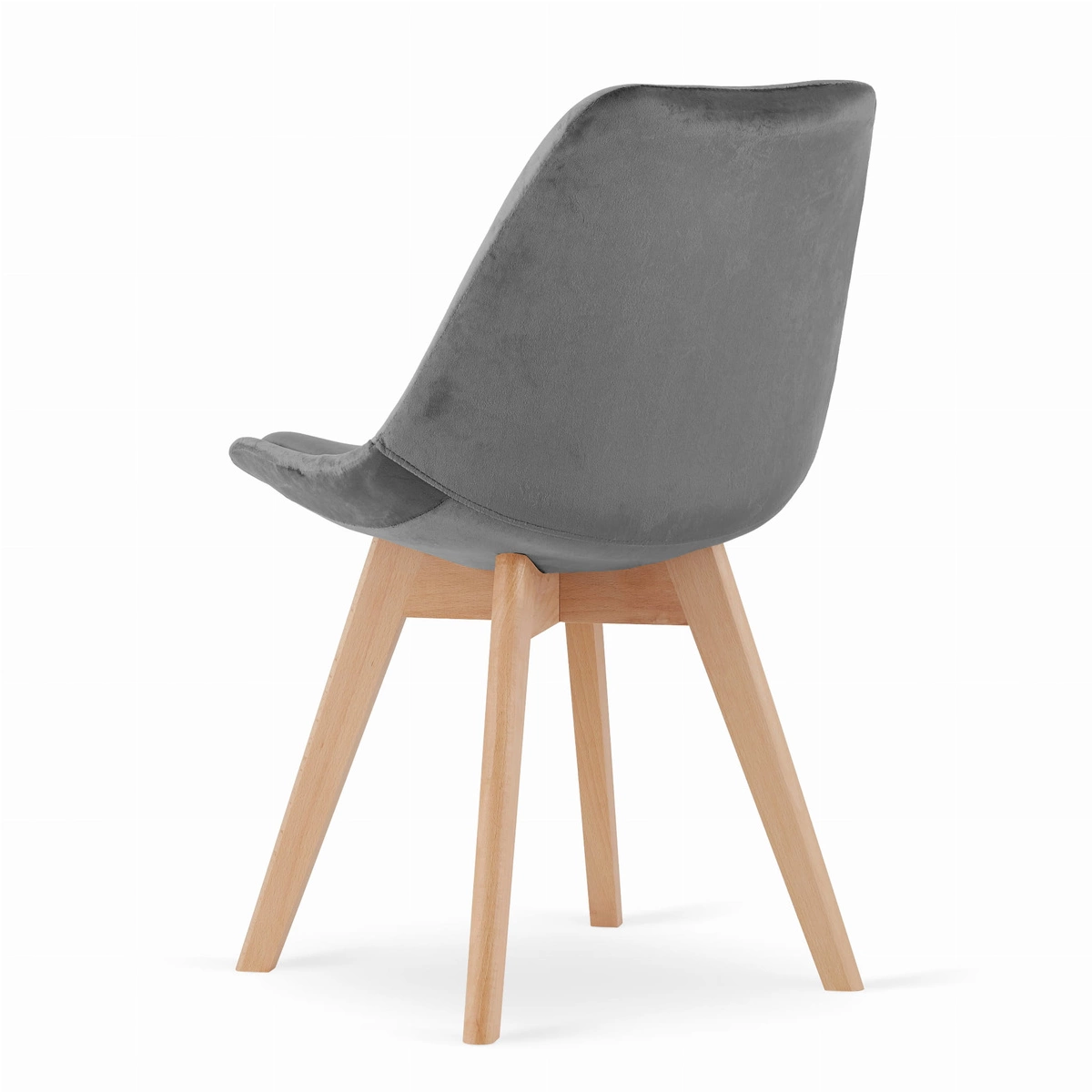 Zestaw stół prostokątny TESSA 120x60 dąb + 4 krzesła OSAKA szare