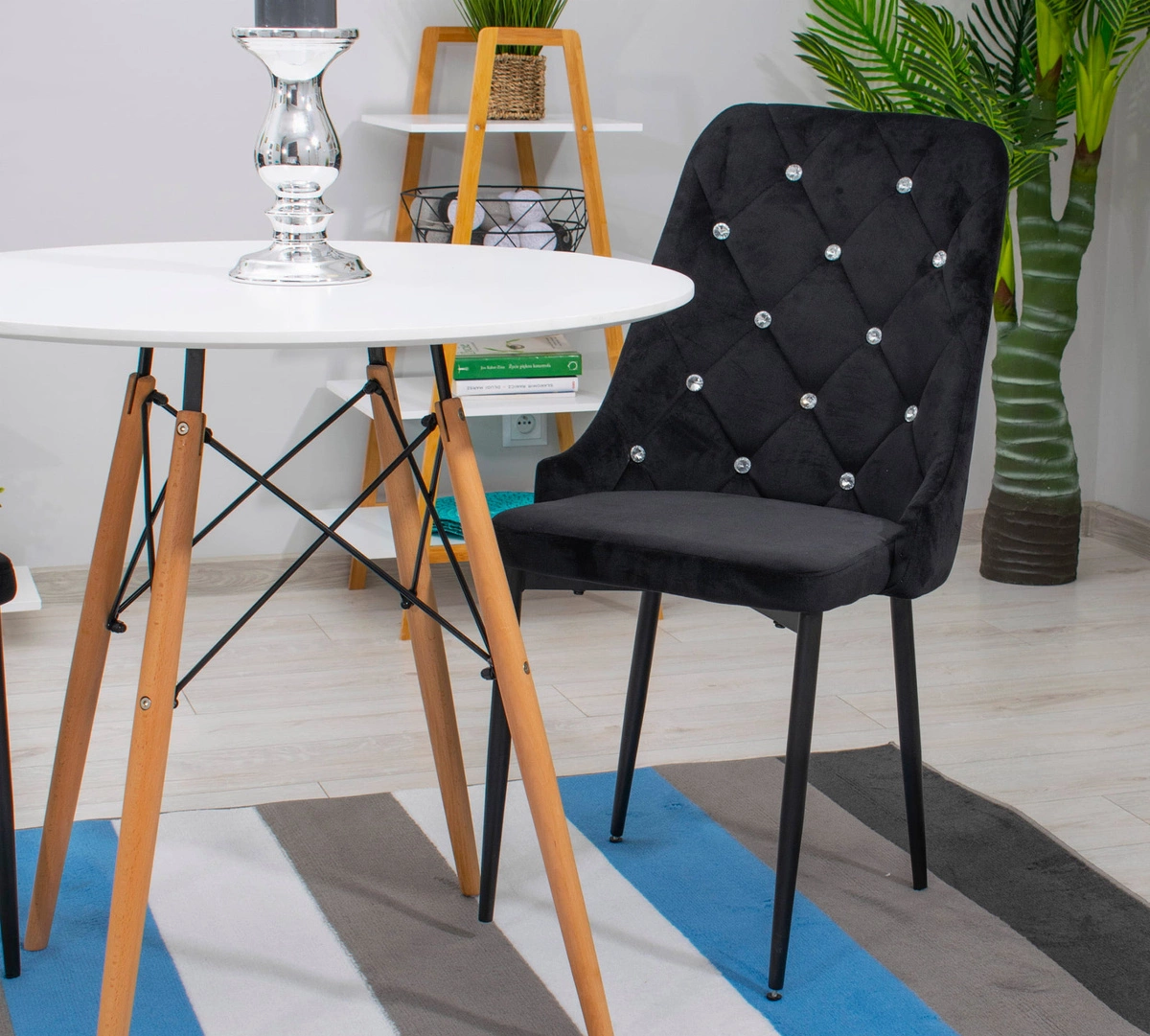 Zestaw stół prostokątny ADRIA 120x80 biały + 4 krzesła MARK białe