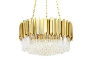 Lampa wisząca IMPERIAL GOLD 60 - stal, kryształ