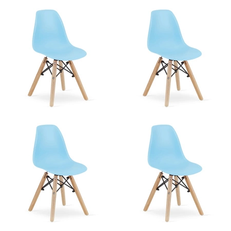 Krzesło ZUBI - niebieskie x 4