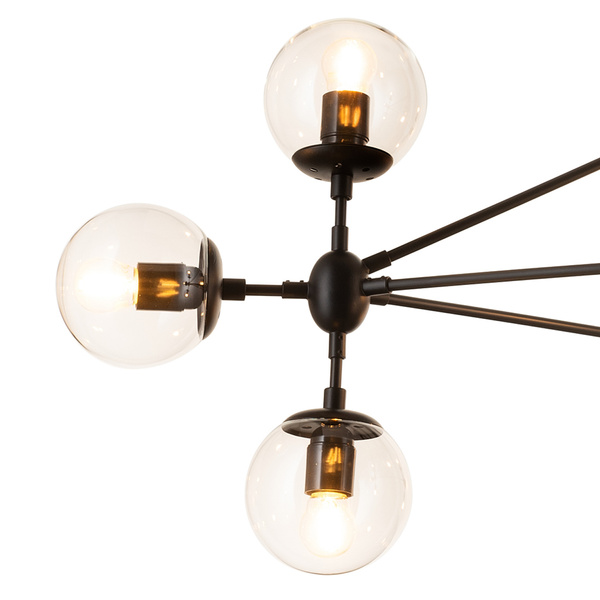 Lampa wisząca transparentno czarna Astrifero 15