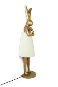 KARE lampa podłogowa RABBIT 150 cm biała  / złota