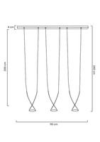 MOOSEE lampa wisząca ATLAS 3 czarna